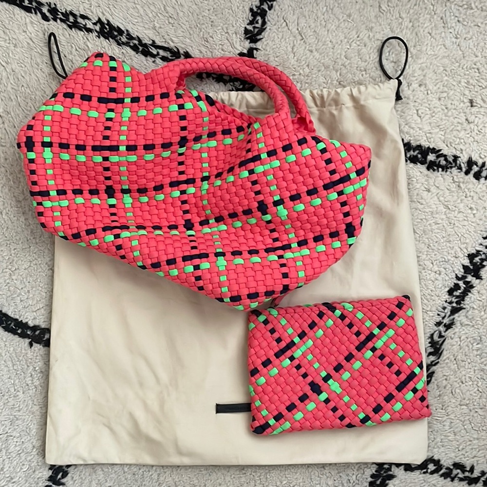 Naghedi Neoprene Tote w Pouch & Dustbag